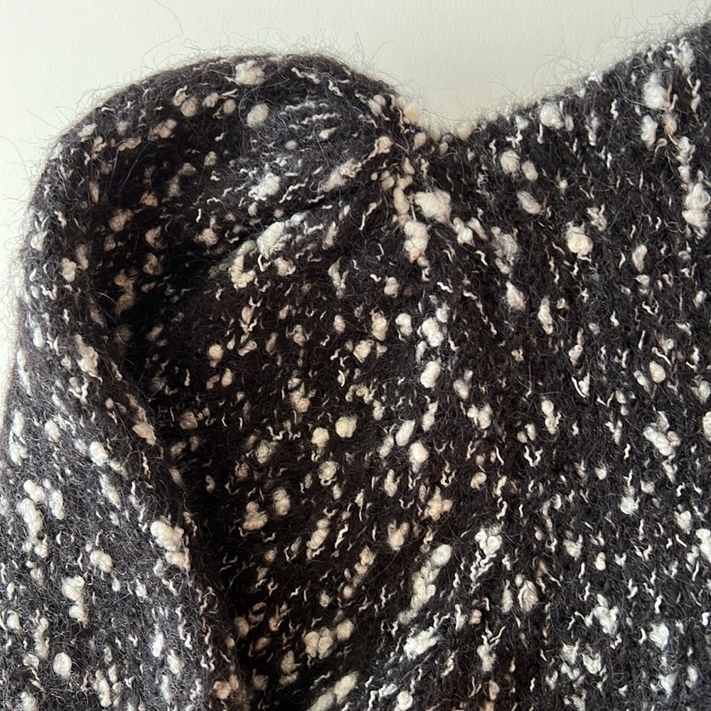 & Other Stories Puff Sleeve Bouclé Cardigan Sweater Alpaca Blend Size M - Picture 10 of 12